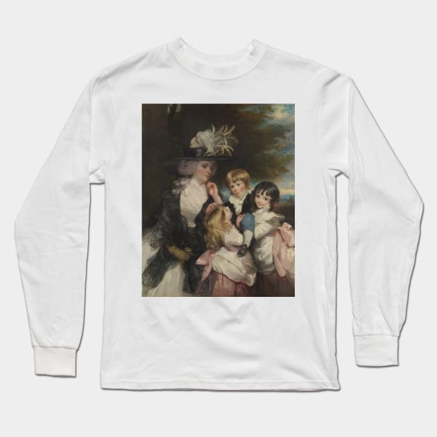 Lady Smith (Charlotte Delaval) and Her Children (George Henry, Louisa, and Charlotte) by Joshua Reynolds Long Sleeve T-Shirt by Classic Art Stall